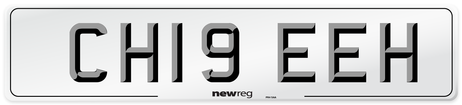CH19 EEH Number Plate from New Reg